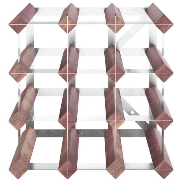vidaXL Vinstativ for 12 flasker brun heltre furu