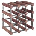 Miniatyrbilde 1 av 11: vidaXL Vinstativ for 12 flasker brun heltre furu