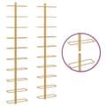 Miniatyrbilde 5 av 8: vidaXL Veggmontert vinstativ for 10 flasker 2 stk gull metall