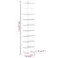 Miniatyrbilde 6 av 8: vidaXL Veggmontert vinstativ for 10 flasker 2 stk gull metall