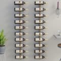 Miniatyrbilde 7 av 8: vidaXL Veggmontert vinstativ for 10 flasker 2 stk gull metall