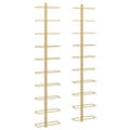 Miniatyrbilde 1 av 8: vidaXL Veggmontert vinstativ for 10 flasker 2 stk gull metall