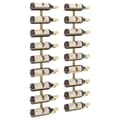 Miniatyrbilde 3 av 7: vidaXL Veggmontert vinstativ for 9 flasker 2 stk gull jern