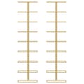 Miniatyrbilde 4 av 7: vidaXL Veggmontert vinstativ for 9 flasker 2 stk gull jern