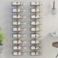 Miniatyrbilde 6 av 7: vidaXL Veggmontert vinstativ for 9 flasker 2 stk gull jern