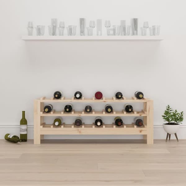 vidaXL vinreol 109,5x30x42 cm massivt fyrretræ