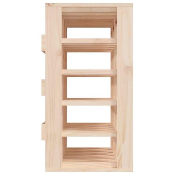 vidaXL vinreol 58,5x33x60,5 cm massivt fyrretræ