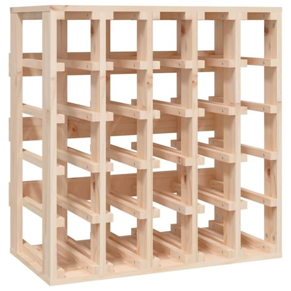 vidaXL vinreol 58,5x33x60,5 cm massivt fyrretræ