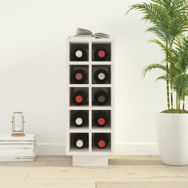 vidaXL Vinhylle hvit 23x34x61 cm heltre furu
