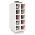Miniatyrbilde 4 av 9: vidaXL Vinhylle hvit 23x34x61 cm heltre furu