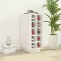 Miniatyrbilde 2 av 9: vidaXL Vinhylle hvit 23x34x61 cm heltre furu