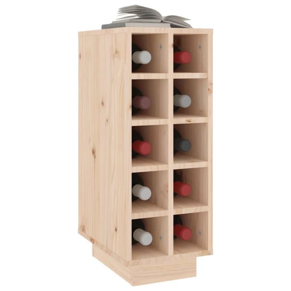 vidaXL vinreol 23x34x61 cm massivt fyrretræ