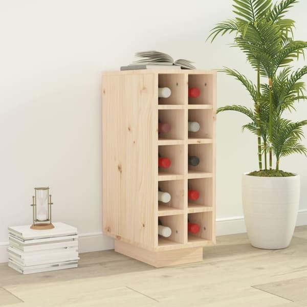 vidaXL vinreol 23x34x61 cm massivt fyrretræ