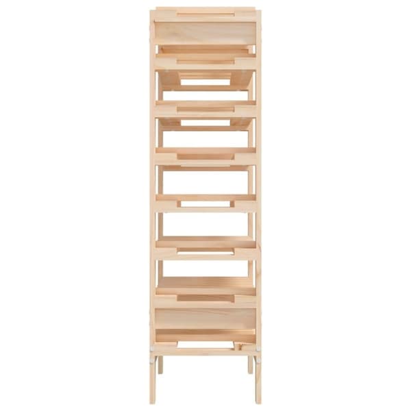 vidaXL vinreol 61,5x30x107,5 cm massivt fyrretræ