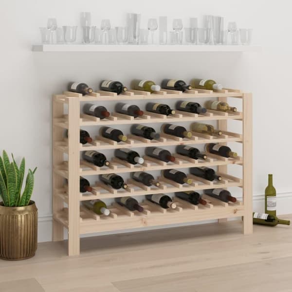 vidaXL vinreol 109,5x30x82 cm massivt fyrretræ