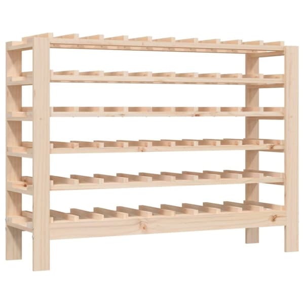 vidaXL vinreol 109,5x30x82 cm massivt fyrretræ