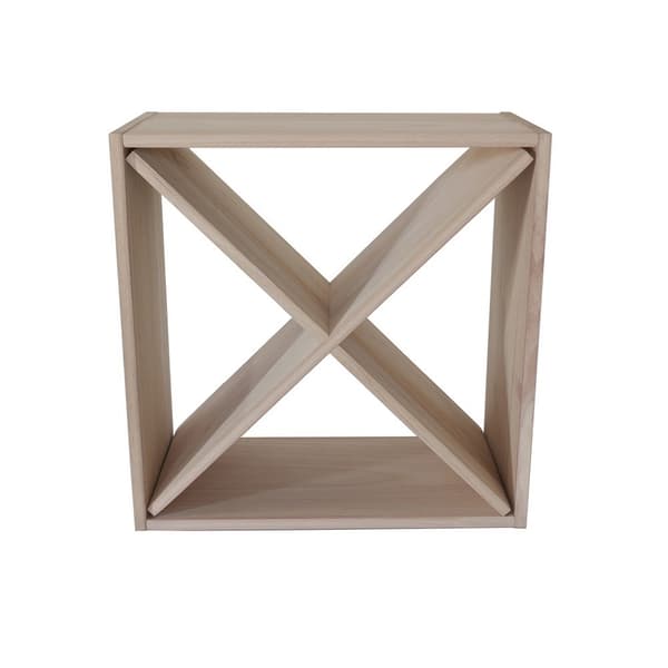 Vinreol med kryds - 50 x 50 x 26 cm - Træ