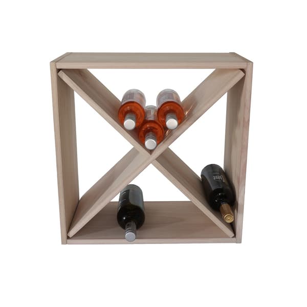 Vinreol med kryds - 50 x 50 x 26 cm - Træ
