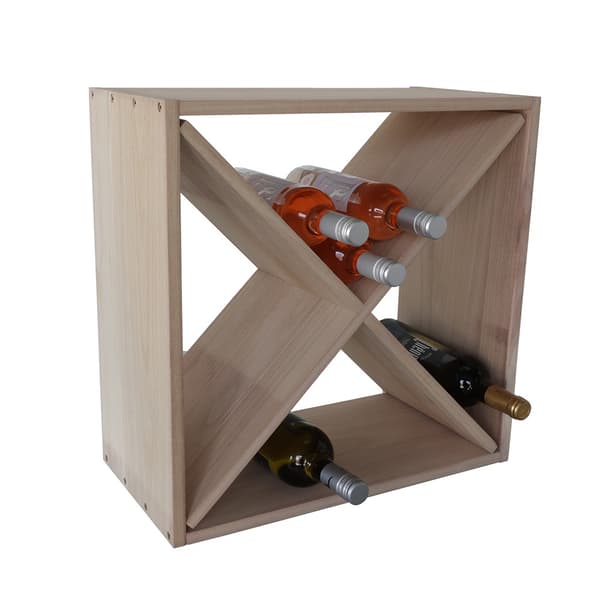 Vinreol med kryds - 50 x 50 x 26 cm - Træ