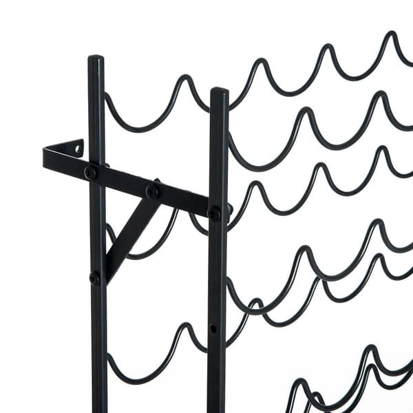 Rootz vinhyldeflaske - sort - metal - 24,8 cm x 8,07 cm x 46,46 cm