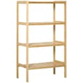 Miniatyrbillede 7 af 7: Rootz opbevaringsstativ - 4-lags bambushylde - Stue - Badeværelse - Balkon - Køkken - Naturlig - 62 x 33 x 112 cm