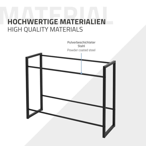 ML-Design Juomateline 6-8 kistalle; 104x32x82;5 cm; teräs; itsenäinen; seisova teline juomatelineelle; laatikkoteline; olutkisteteline; juomatelineen