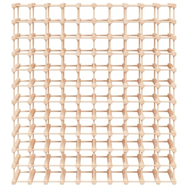 vidaXL Viinipulloteline 120 pullolle 112,5x23x123,5 cm täysi mänty