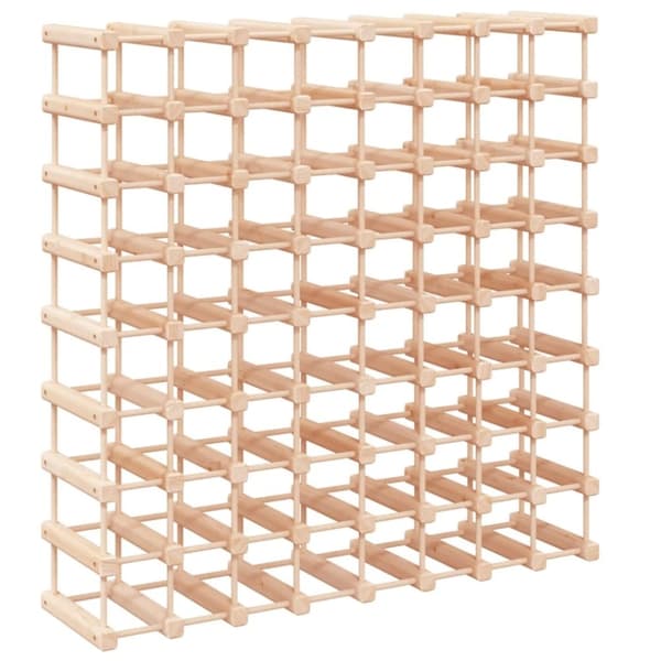 vidaXL Vinstativ for 72 flasker 90,5x23x90,5 cm heltre furu