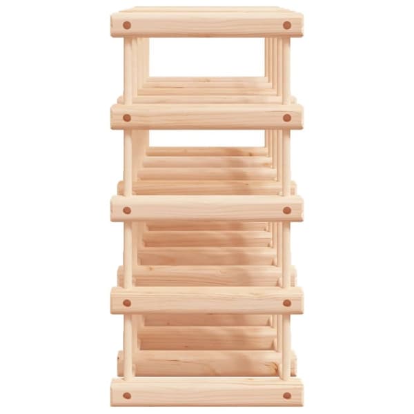 vidaXL vinreol til 20 flasker 46,5x23x46,5 cm massivt fyrretræ