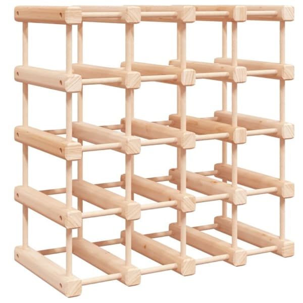 vidaXL vinreol til 20 flasker 46,5x23x46,5 cm massivt fyrretræ