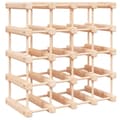 Miniatyrbillede 1 af 9: vidaXL vinreol til 20 flasker 46,5x23x46,5 cm massivt fyrretræ