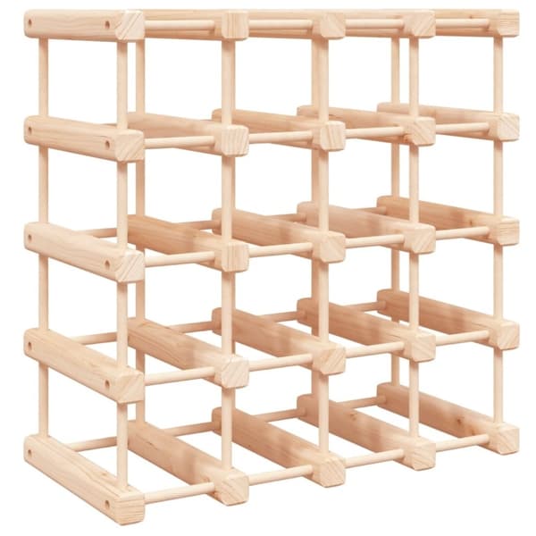 vidaXL vinreol til 20 flasker 46,5x23x46,5 cm massivt fyrretræ