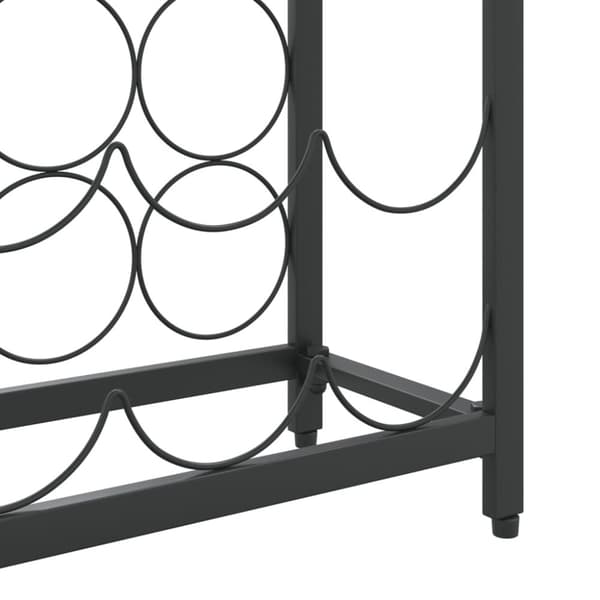 vidaXL vinreol til 27 flasker 34x18x100 cm smedejern sort