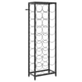 Miniatyrbilde 3 av 9: vidaXL Vinstativ for 27 flasker svart 34x18x100 cm smijern