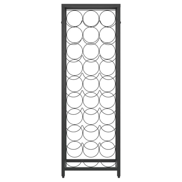vidaXL Vinstativ for 27 flasker svart 34x18x100 cm smijern