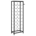Miniatyrbilde 6 av 9: vidaXL Vinstativ for 27 flasker svart 34x18x100 cm smijern