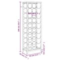 Miniatyrbilde 8 av 9: vidaXL Vinstativ for 27 flasker svart 34x18x100 cm smijern