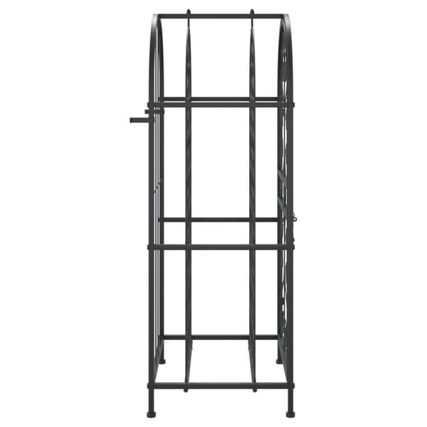 vidaXL vinreol til 33 flasker 45x36x100 cm smedejern sort