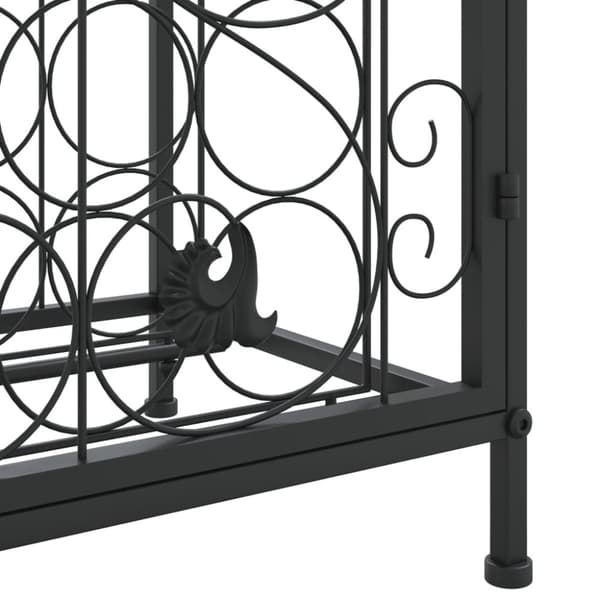 vidaXL vinreol til 33 flasker 45x36x100 cm smedejern sort