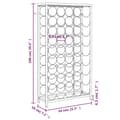 Miniatyrbilde 8 av 9: vidaXL Vinstativ for 45 flasker svart 54x18x100 cm smijern
