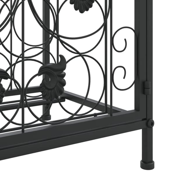vidaXL vinreol til 41 flasker 45x36x120 cm smedejern sort