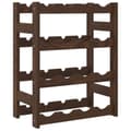Miniatyrbilde 5 av 8: vidaXL Vinstativ for 16 flasker brun heltre furu