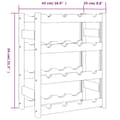 Miniatyrbilde 7 av 8: vidaXL Vinstativ for 16 flasker brun heltre furu