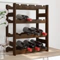 Miniatyrbilde 2 av 8: vidaXL Vinstativ for 16 flasker brun heltre furu