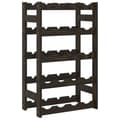 Miniatyrbilde 5 av 8: vidaXL Vinstativ for 20 flasker svart heltre furu