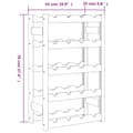 Miniatyrbilde 7 av 8: vidaXL Vinstativ for 20 flasker svart heltre furu