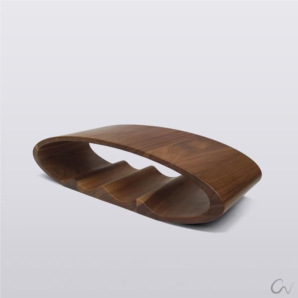 Vinreol ELLIPSE bryllupsgave til hendes håndlavede gave Træ kunst Home Decor OAK RUSTIC