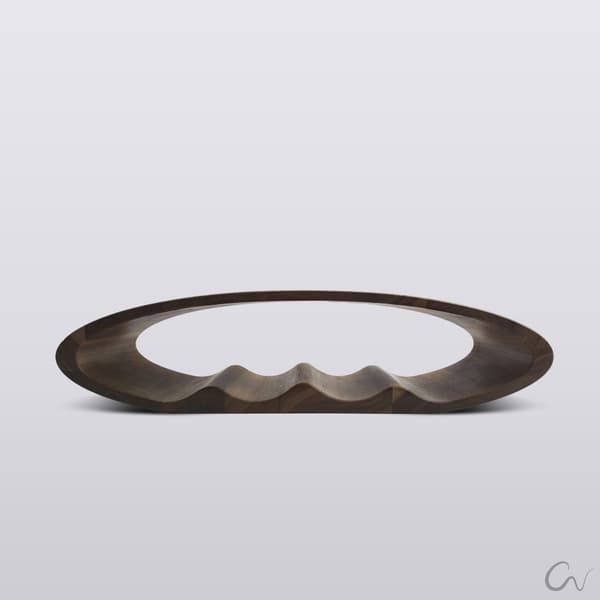 Vinreol ELLIPSE bryllupsgave til hendes håndlavede gave Træ kunst Home Decor OAK RUSTIC