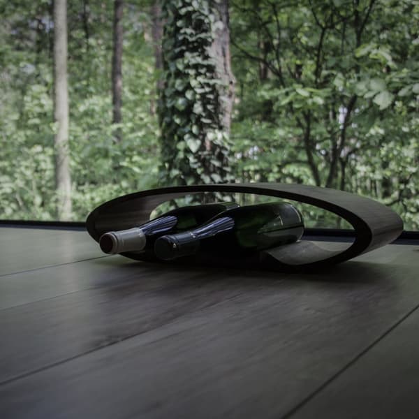 Vinreol ELLIPSE bryllupsgave til hendes håndlavede gave Træ kunst Home Decor OAK RUSTIC