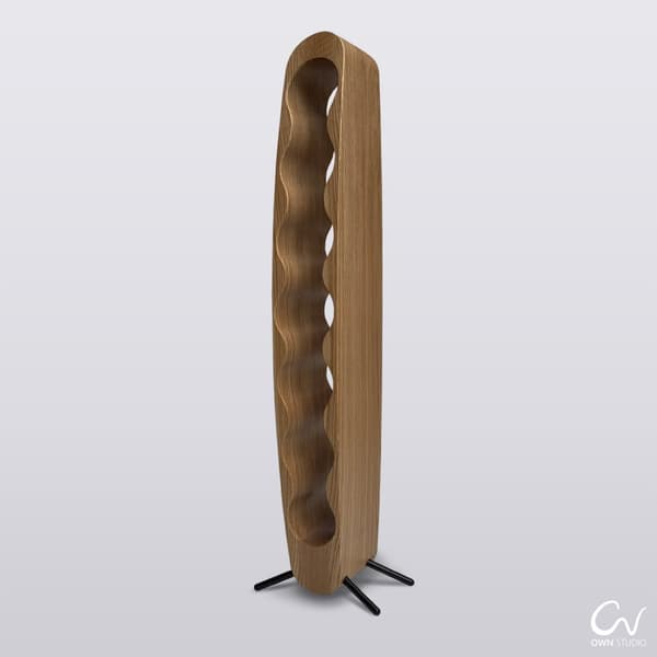 Vinflaskeholder Håndlavede møbler og dekoration Gave til hendes gave til ham OAK/SILVER